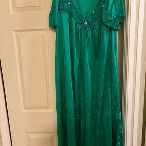 Only Necessities Teal Lace Trim Top